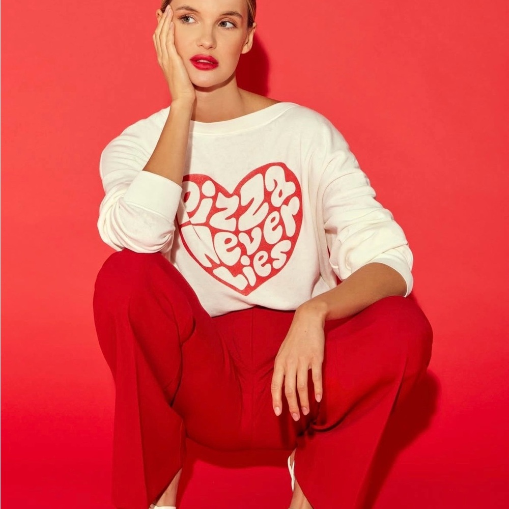 Wildfox Pizza Never Lies Roadtrip Sweatshirt